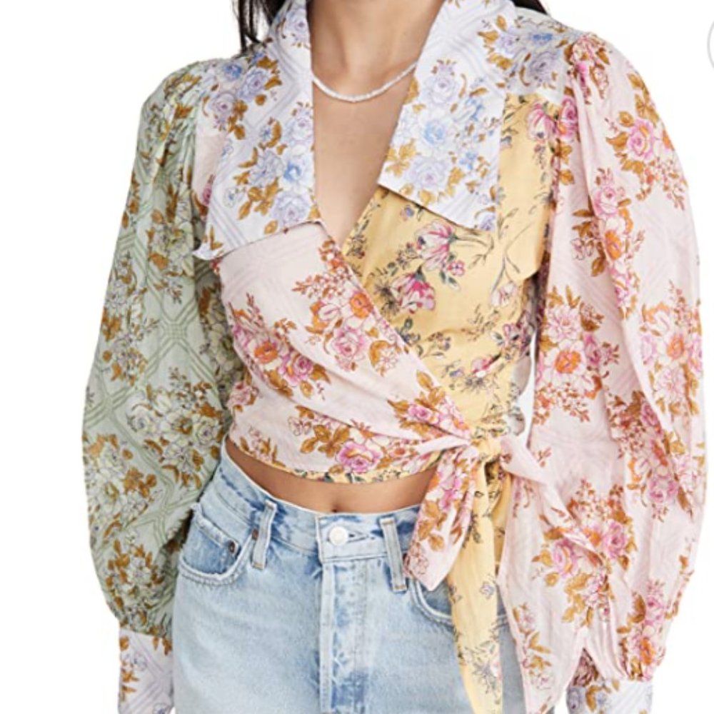 Free People Lucky Penny Wrap Top